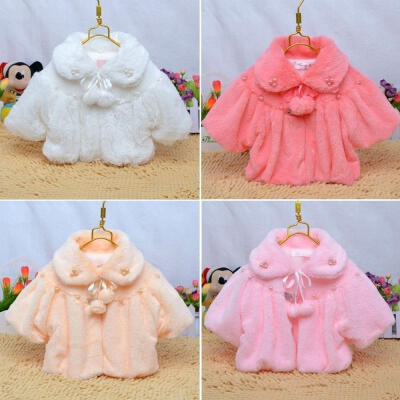 

Winter Newborn Baby Girl Fur Coat Cloak Snowsuit Jacket Outerwear 0-3Y