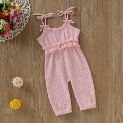 

Baby Girl Jumpsuit Bodysuit Romper Playsuit Long Pants Trousers Outfits Set