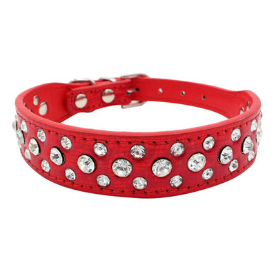 

Rhinestone Puppy Cat Collars Adjustable Leather Bowknot Kitten Soft Collar For Small Medium Dogs Cats Chihuahua Pug Yorkshire