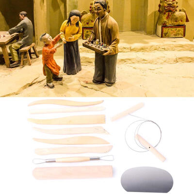 

Greensen 6inch 10pcs Pottery Clay Sculpture Carving Modelling Ceramic Hobby Tools Art Craft Kit