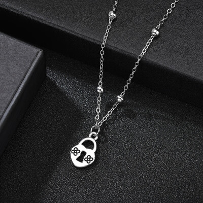 

1 PCS Fashion Jewelry Collier Sliver Color Statement Pendant Necklace Womens Beauty And Beast Jewelry Lovers Gifts