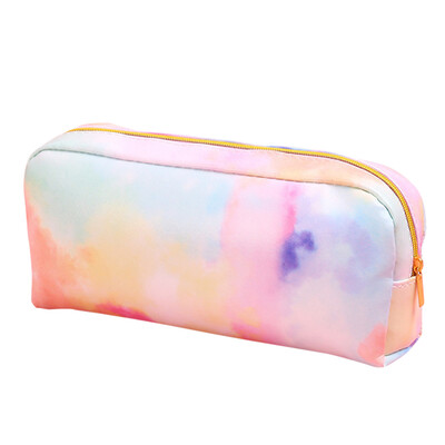 

Cartoon Dreamy Colorful Pencil Case Leather Makeup Bag Student School Pencil Box Pencil Case Girl Pen Bag School Supplies