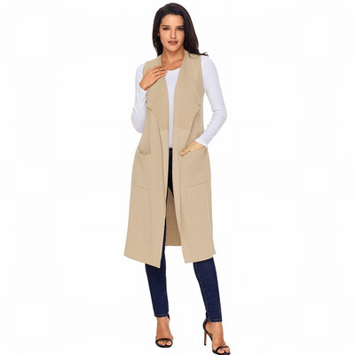 

Long-sleeved knit sweater coat womens in cardigan vest