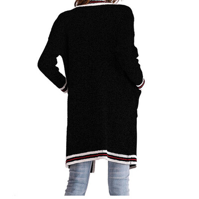 

Toponeto Women Warm Loose Cotton Above Knee Knitted Sexy Sweater Hooded Sweater Coat