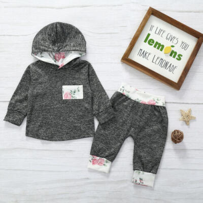 

Toddler Baby Boy Girl Hoodie TopsFloral Pants Leggings Clothes Outfit Tracksuit