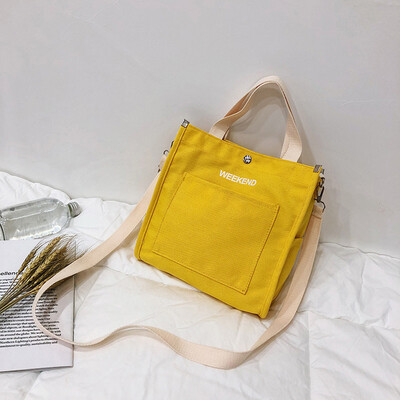 

Tailored Female Letter Canvas Bag Canvas Shoulder Bag Female Bag Student Laptop Bag