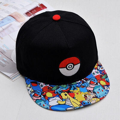 

Pokemon Go Pikachu Ball Baseball Hat Boys Girls Kids Snapback Hip-Hop Hat Cap