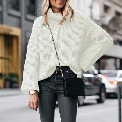 

〖Follure〗Women Autumn Winter Sweater Thick Needle High Collar Pullover Sweater