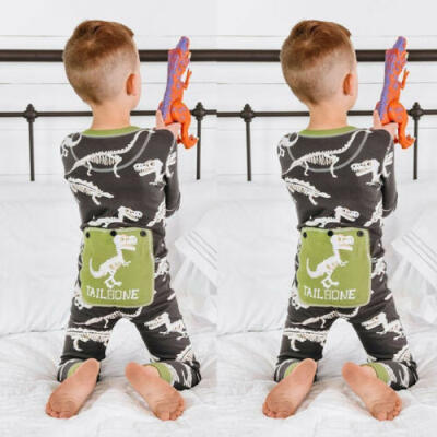 

Newborn Infant Baby Boys Dinosaur Clothes Long Sleeve Romper Jumpsuit Bodysuit