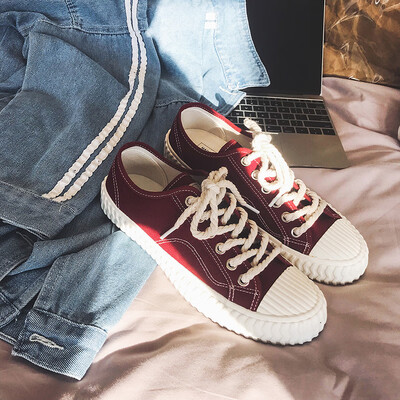 

Summer canvas Korean version of board shoes casual mens shoes young Joker shoes autumn tide shoes