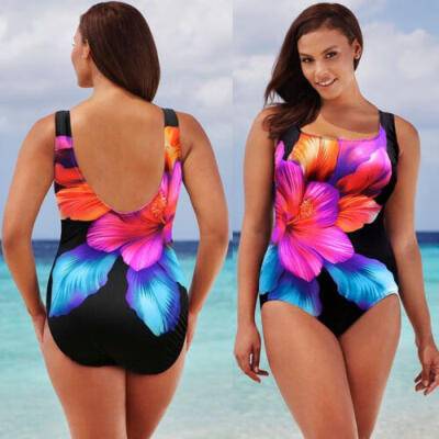 

Women Sexy One Piece Swimsuit Plus Size Padded Bodysuit Monokini Push Up Bikini