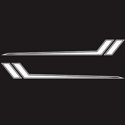 

1 Pair Sports Racing Stripe Graphic Stickers Car Body Side Door Vinyl Decal Kits