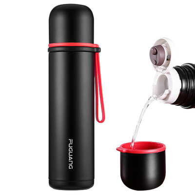 

Fuguang Xinghai series cups 316 stainless steel outdoor sports mug insulation pot men&women bullets portable vacuum water cup 500ML black WFZ6003-500