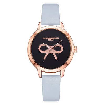 

Fashion Women Watches Embossed Butterfly Pattern Dial Ladies Quartz Wristwatch Simple Leather Strap Clock Zegarki Damskie