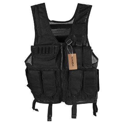 

Lixada Outdoor Hunting Molle Vest Gear Load Carrier Vest Modular Chest Set Molle Chest Rig Adjustable Training CS Gaming Vest