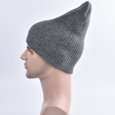 

Unisex Women Men Knitted Elastic Beanie Solid Color Ribbed slouchy Casual Outdoor Sport Warm Winter Kullies Hat