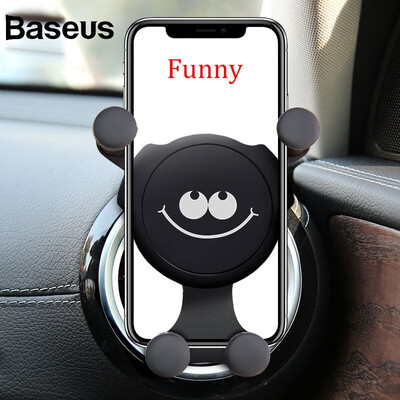 

Baseus Funny Car Holder For iPhone Samsung S9 Plus Huawei 360 Degree Air Vent Mount Car Phone Holder