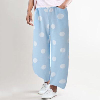 

Tailored Women Wave Point Wide Leg Pants Trousers Loose Pants Casual Linen Wide Leg Pants