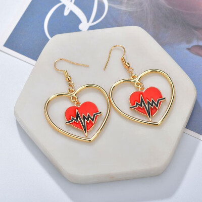 

La Melodie Champagne Gold Heart Shaped Round Earrings Bohemian Elizabeth Map Earrings Earrings 2019 DIY Bohemian Style Jewelry