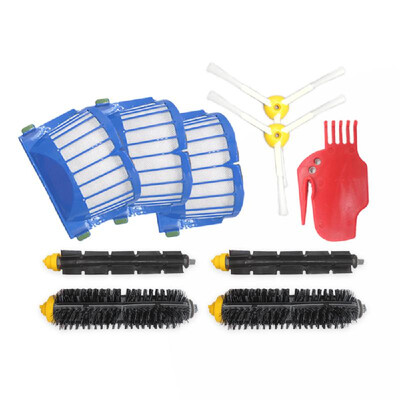 

Replacement Parts 6Pcs Side Brushes 4Pcs HEPA Filters 2Pcs Front Debris Extractor 2Pcs Rear Debris Extractor for Roomba 800