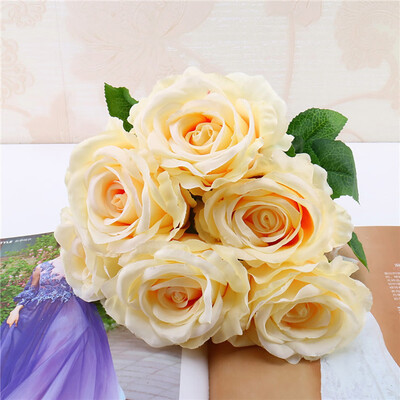

Toponeto 1 Bouquet Vintage Artificial Rose Silk Flowers Bouquet for Decoration