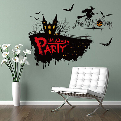 

〖Follure〗Vinyl Removable 3D Wall Sticker Halloween Horror Witch Decals For Wall Decal