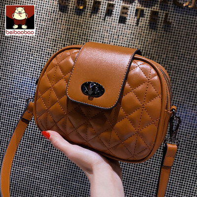

On the new texture bag women 2019 new small Xiang feng ling lattice bag ins wild shoulder messenger bag tide