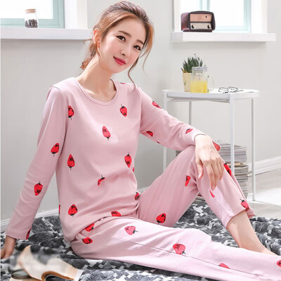 Womens 2pcs Loose Tops Printed Pants Pajama Set Loungewear Sleepwear Nightwear