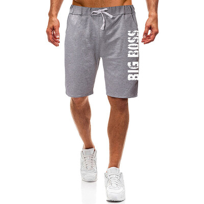 

Gobestart Fashion Men Summer Print Trunks Board Beach Elastic Waist Running Short Pants