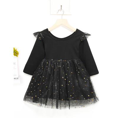 

Summer Toddler Baby Girl Clothes Star Sequin Lace Party Dresses Sundress Hot