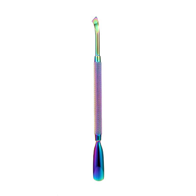 

Toponeto Nail Art Rainbow Cuticle Pusher- Professional Grade Stainless Steel Cuticle Remover