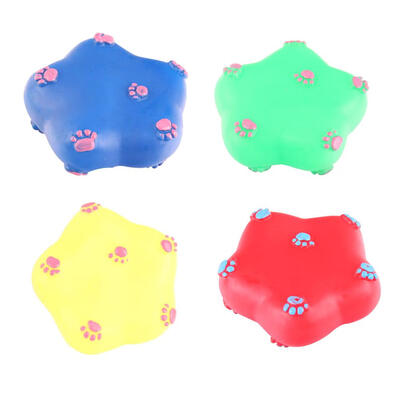 

Pet Dog Molars Bite Squeak Vinyl Toys Star Fish Shape Sound Chew Play Toy