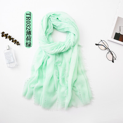 

New original single export plaid cotton&linen scarf sequins decorative scarves sunscreen shawl shawl wholesale MSL023