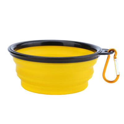 

Silicone Folding Dog Bowl Outfit Pets Feeder with Buckle Pet Supplies