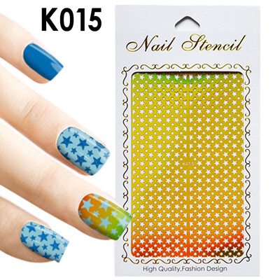 

〖Follure〗1Pc Irregular Hollow Nail Art Vinyls Stencil Stickers Manicure