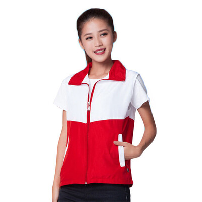 

Women Men Zip Up Vest Waistcoat Jacket Workwear Volunteer Overalls Work Outwear