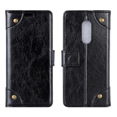 

MOONCASE Vodafone Smart N9 Copper Buckle Napa Leather Case - Black