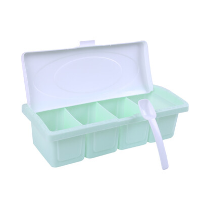 

〖Follure〗Seasoning Rack Spice Pots Box Storage Container Condiment Jar Kitchen Tool