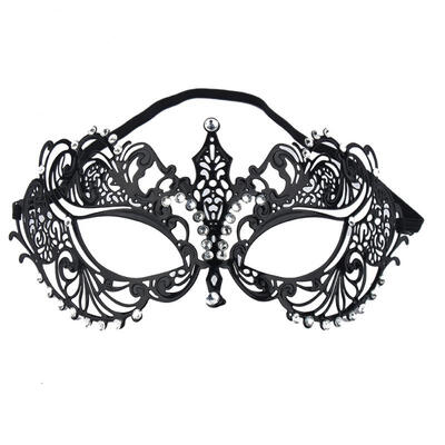 

Greensen Black Sexy Rhinestone Decoration Face Mask for Halloween Ball Party Dance Mask