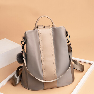 

Tailored Women Solid Shoulder Large Capacity School Bag Leather Backpack Waterproof Bags