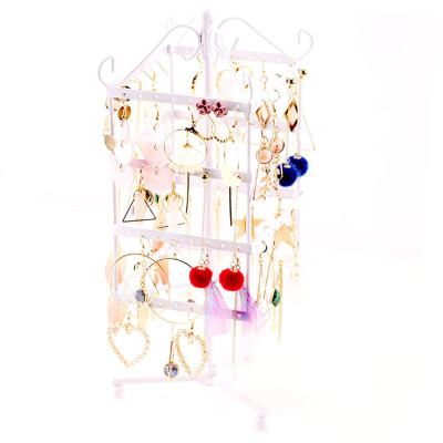 

1Pc 128 Hole Rotatable Earrings Necklace Display Stand Jewelry Stand Show Rack