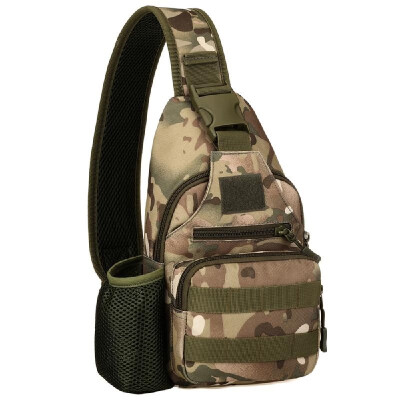 

Outdoor MilitaryWater Bottle Bags Riding Camouflage Nylon Men Chest Bag Tactic Bike Cycling Travel Riding Shoulder Bag With USB