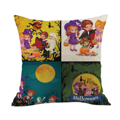 

〖Follure〗Halloween Pillowcase Cushion Case Home Decoration Linen Cushion Cover