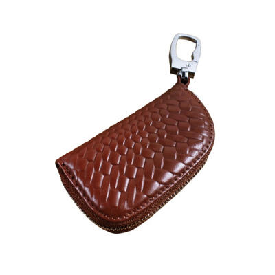 

Fashion Leather Business Key Wallet Mini Solid Color Keychain Cover For Men And Women