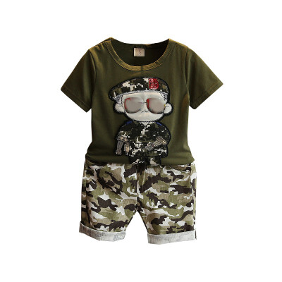 

Kids Boys Cool Clothes Short Sleeve T-shirt Tops Short Pants Children Summer Clothing 2 Pcs Sets