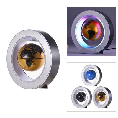 

4 Inch Magnetic Levitation Floating Earth Globe World Map with LED Color Light Circular Shape Base for Home Office Desk Decoration