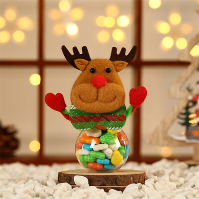 

Tailored Cute Christmas Candy Storage Can Decorate Home Gift Cookies Food Storage Jar