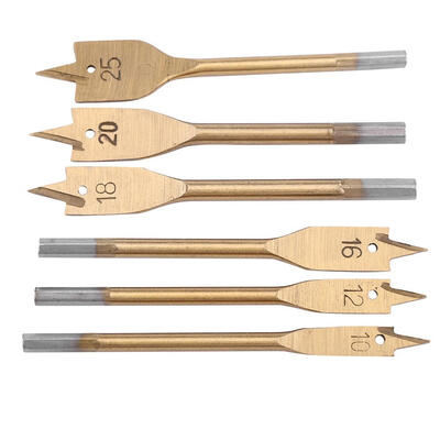 

Greensen 6pcs High-carbon Steel Spade Paddle Bits WoodWorking Flat Drilling Boring Tools 10-25MM