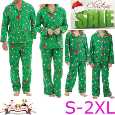 

AU Family Matching Adult Women Kids Christmas Pyjamas Nightwear Pajamas PJs Sets