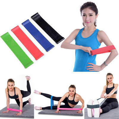 

〖Follure〗4Pc Resistance Band Loop Yoga Pilates GYM Fitness Exercise Workout Training